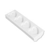 White Elevated Heart Tray