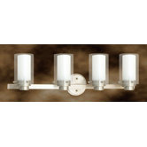 Manhattan Four Light Vanity Light in Brushed Nickel