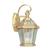 Georgetown Outdoor Wall Lantern in Polished Brass