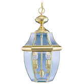 Monterey Outdoor Hanging Lantern in Polished Brass
