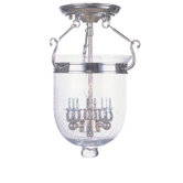Jefferson Semi Flush Mount with Seeded Glass