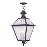 Waldwick Four Light Outdoor Hanging Lantern in Bronze