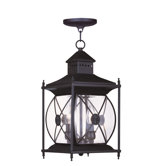 Providence Two Light Outdoor Hanging Lantern in Bronze
