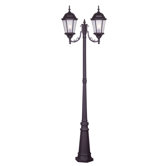 Hamilton Outdoor Two Head Post in Bronze