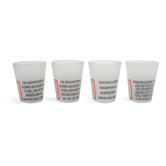 Alcohol Warning Shot Glasses Set