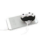 Mustache Earbuds, Stand, and Cord Wrap