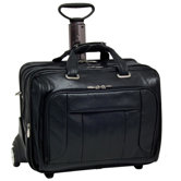 S Series West Town Leather Checkpoint-Friendly 17" Wheeled Laptop Case