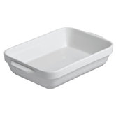 White Stoneware 32cm Rectangular Dish