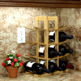 Bamboo 12 Bottle Tabletop Wine Rack