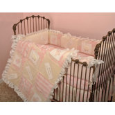 Heaven Sent Girl 4 Piece Crib Bedding Set