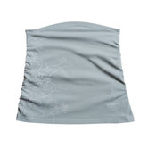 Belly Band in Vertical Grey Ruffled