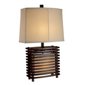 Trendsitions Burns Valley Table Lamp in Espresso Wood
