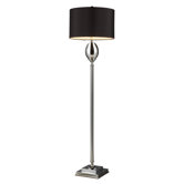 Waverly Floor Lamp in Chrome Plated Glass