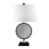Prospect Optic Illusion One Light Table Lamp in Black and Polished Nickel