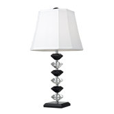 Montrose One Light Table Lamp in Black and Clear Crystal