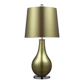 Dayton One Light Table Lamp in Sigma Green and Polished Nickel