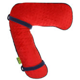 Seat Belt Snoozer in Red / Navy Minky