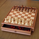 Chess / Checkers Set in Camphor