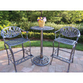 Tulip 3 Piece Bar Height Dining Set
