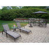 Cascade 10 Piece Dining Set with Umbrella