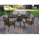 Hampton 5 Piece Dining Set with Cushions