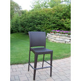Elite Resin Wicker Bar Stool (Set of 2)