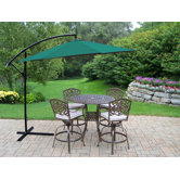 Elite Mississippi 5 Piece Swivel Bar Set with Cushions and Umbrella