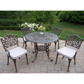 Mississippi 5 Piece Semi Dining Set with Cushions