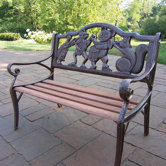 Band Kiddy Wood and Cast Iron Park Bench