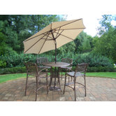 Elite 5 Piece Bar Set with Umbrella