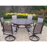 Mississippi 7 Piece Swivel Dining Set