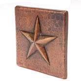 4" x 4" Copper Star Tile in Oil Rubbed Bronze