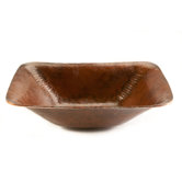 Rectangular Old World Hand Forged Copper Vessel Sink