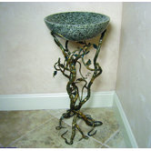 Firestine 32" x 15" Hand Made Pedestal Sink Set