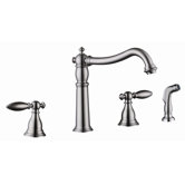 Two Handle Widespread Kitchen Faucet with Side Sprayer