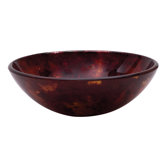 Amber Round Glass Basin