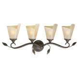 Capri  Vanity Light in Black Walnut