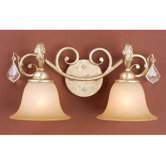 Newcastle Vanity Light in Gilded White Gold