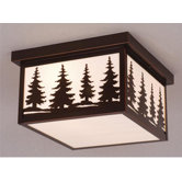 Yellowstone 12" Outdoor Flush Mount in Burnished Bronze