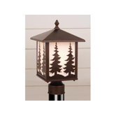 Yellowstone Outdoor Post Lantern in Burnished Bronze
