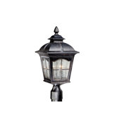 Arcadia 9" Outdoor Post Lantern in Burnished Patina