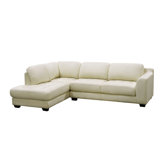 Zen Left Leather Chaise Modular Sectional