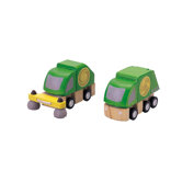 City Street Cleaner and Garbage Truck