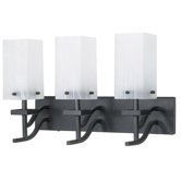Cubica  Vanity Light in Textured Black