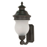 Luxor  Arm Up Wall Lantern in Chestnut Bronze