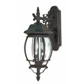 Central Park  Wall Lantern in Textured Black