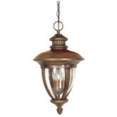 Galeon  Hanging Lantern in Platinum Gold