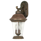 Clarion  Arm Down Wall Lantern in Platinum Gold