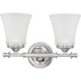Teller Two Light Bath Vanity in Polished Chrome