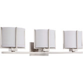 Portia Three Light Bath Vanity in Brushed Nickel